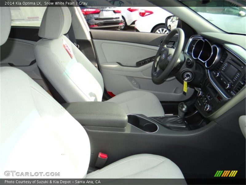Snow White Pearl / Gray 2014 Kia Optima LX