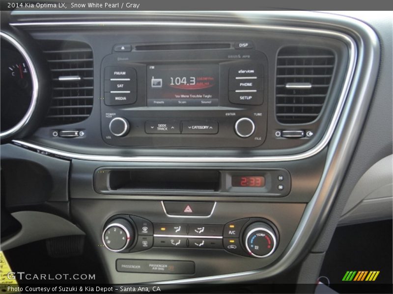 Snow White Pearl / Gray 2014 Kia Optima LX
