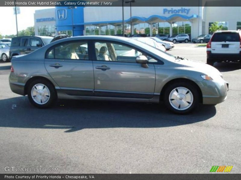 Galaxy Gray Metallic / Ivory 2008 Honda Civic Hybrid Sedan