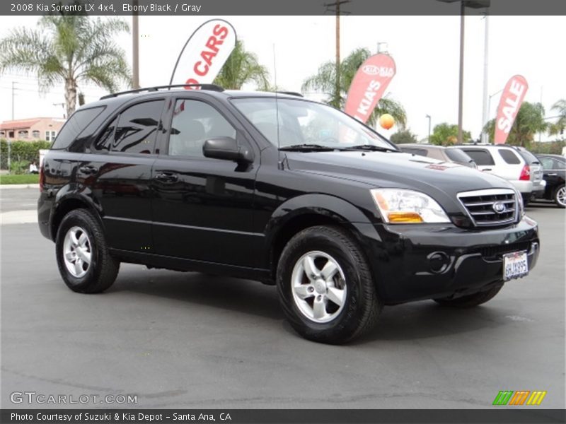 Ebony Black / Gray 2008 Kia Sorento LX 4x4