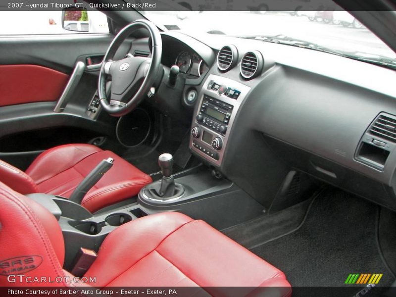 Quicksilver / Black/Red 2007 Hyundai Tiburon GT