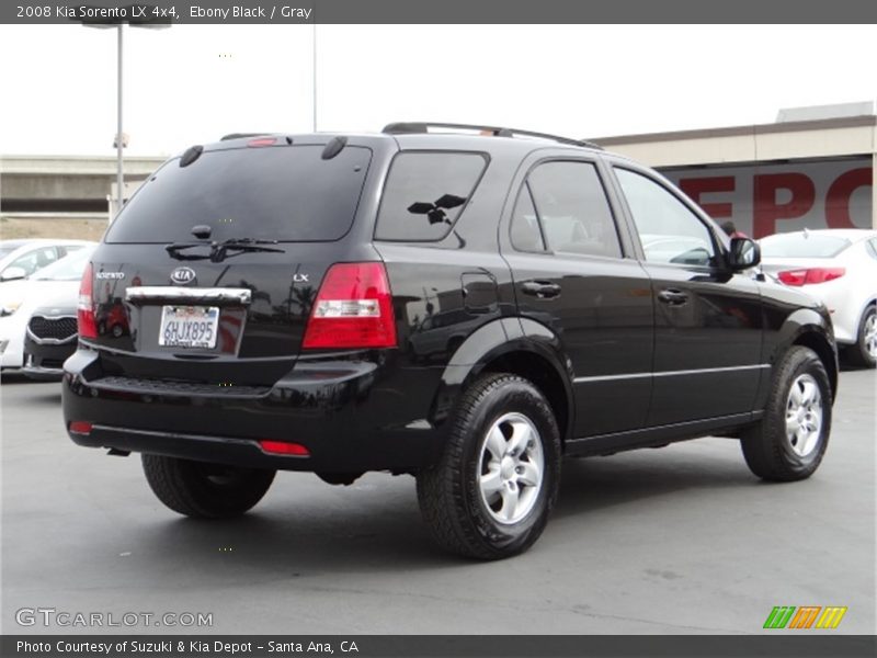 Ebony Black / Gray 2008 Kia Sorento LX 4x4
