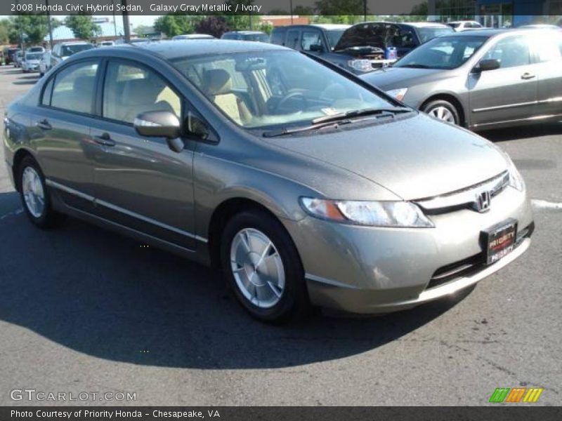Galaxy Gray Metallic / Ivory 2008 Honda Civic Hybrid Sedan