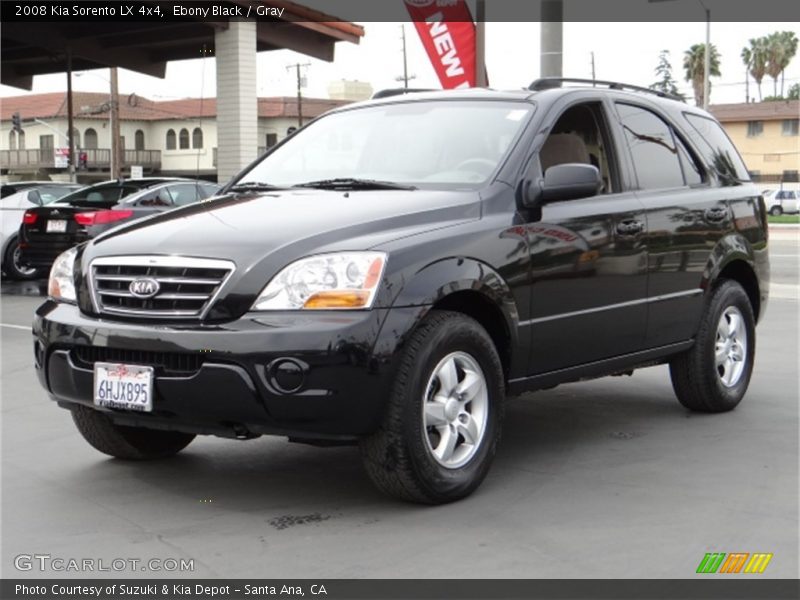 Ebony Black / Gray 2008 Kia Sorento LX 4x4