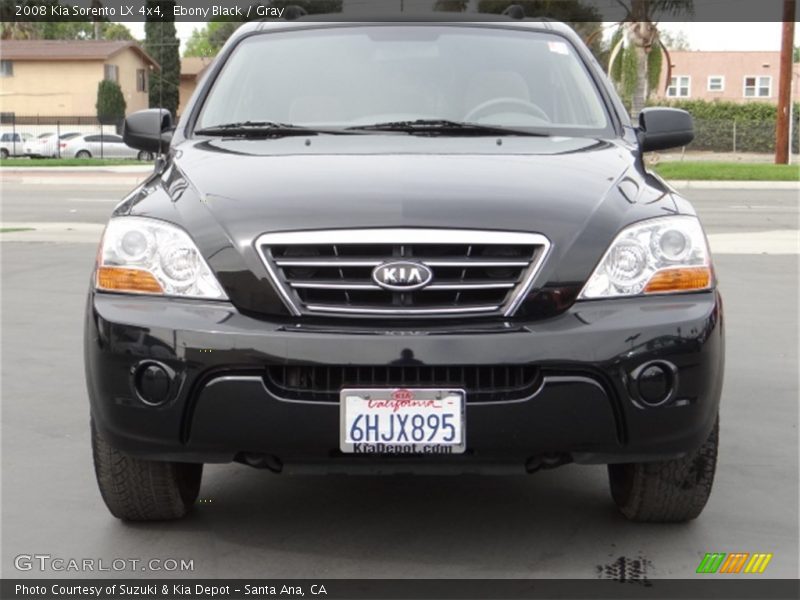 Ebony Black / Gray 2008 Kia Sorento LX 4x4