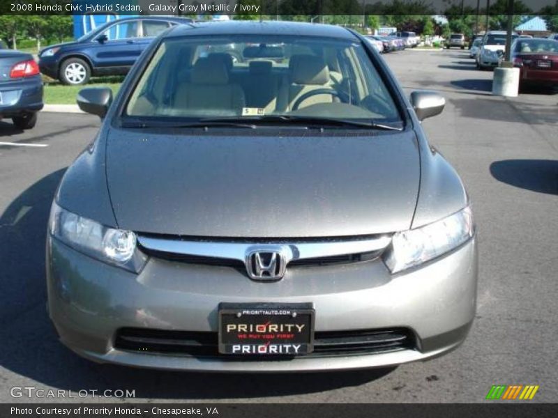 Galaxy Gray Metallic / Ivory 2008 Honda Civic Hybrid Sedan