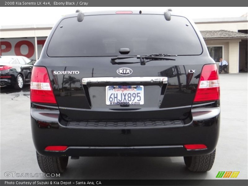 Ebony Black / Gray 2008 Kia Sorento LX 4x4