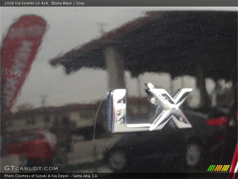 Ebony Black / Gray 2008 Kia Sorento LX 4x4