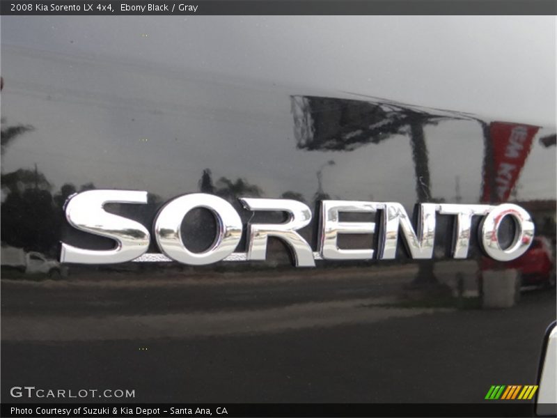 Ebony Black / Gray 2008 Kia Sorento LX 4x4