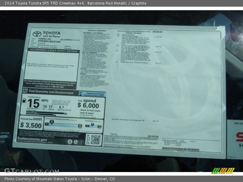 Barcelona Red Metallic / Graphite 2014 Toyota Tundra SR5 TRD Crewmax 4x4
