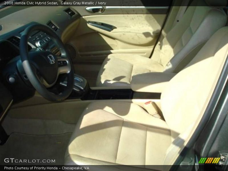 Galaxy Gray Metallic / Ivory 2008 Honda Civic Hybrid Sedan