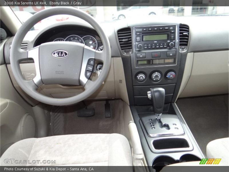 Ebony Black / Gray 2008 Kia Sorento LX 4x4