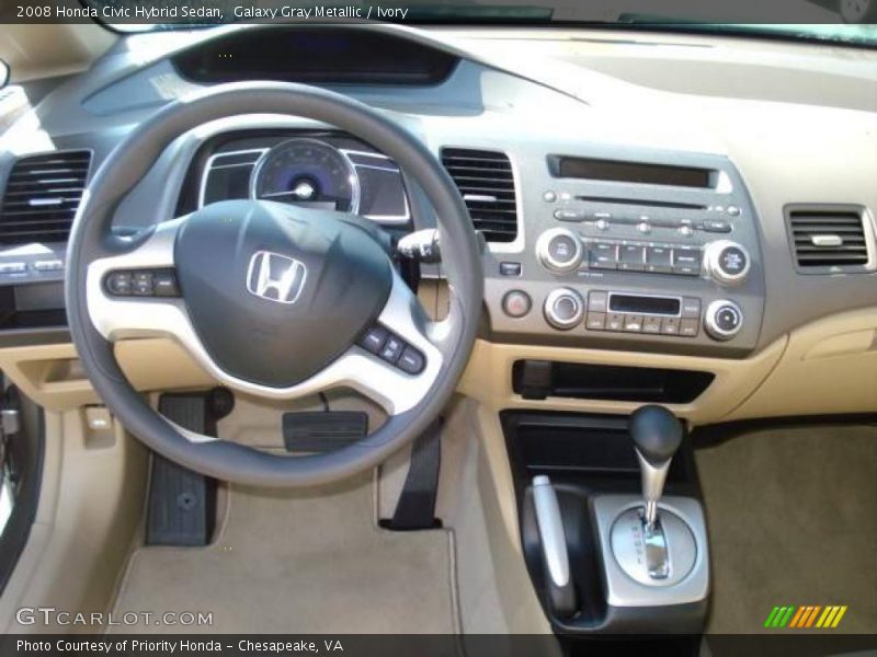 Galaxy Gray Metallic / Ivory 2008 Honda Civic Hybrid Sedan
