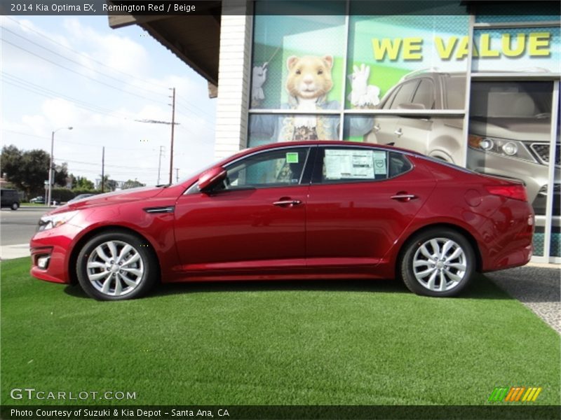 Remington Red / Beige 2014 Kia Optima EX