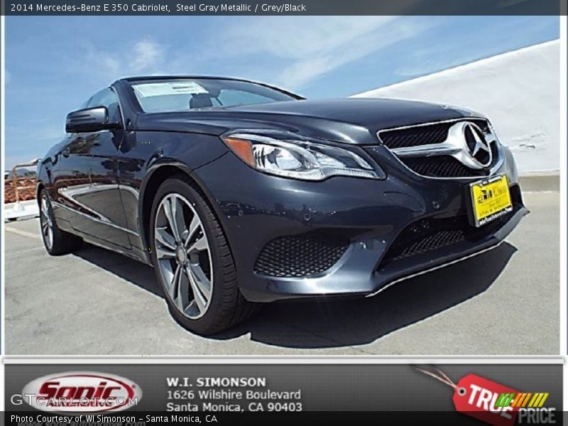 Steel Gray Metallic / Grey/Black 2014 Mercedes-Benz E 350 Cabriolet
