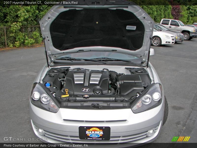 Quicksilver / Black/Red 2007 Hyundai Tiburon GT