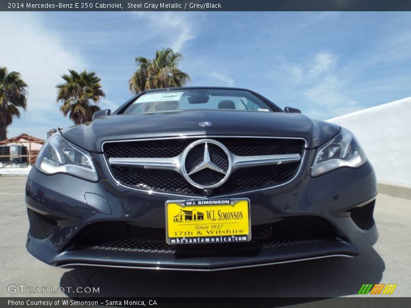 Steel Gray Metallic / Grey/Black 2014 Mercedes-Benz E 350 Cabriolet