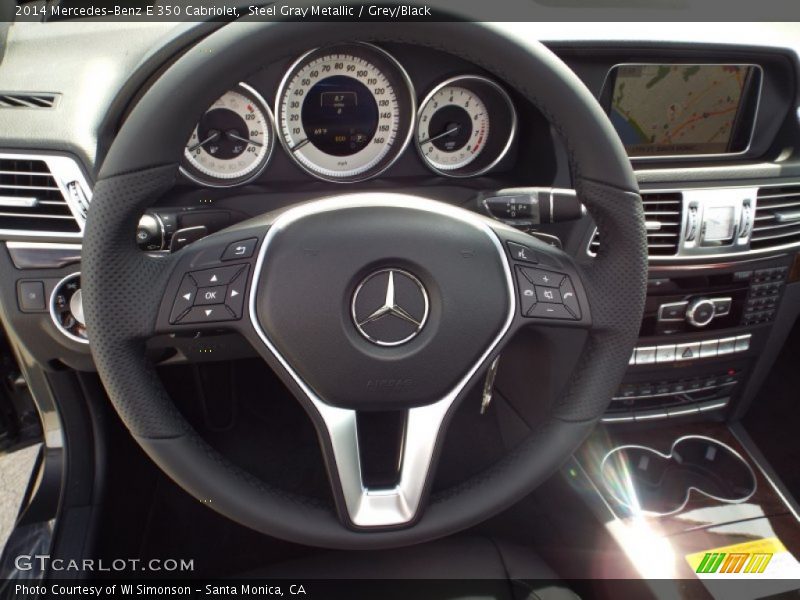 Steel Gray Metallic / Grey/Black 2014 Mercedes-Benz E 350 Cabriolet