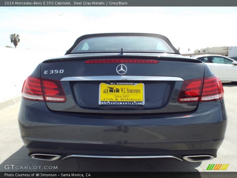 Steel Gray Metallic / Grey/Black 2014 Mercedes-Benz E 350 Cabriolet