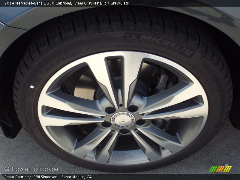 Steel Gray Metallic / Grey/Black 2014 Mercedes-Benz E 350 Cabriolet