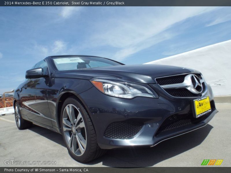 Steel Gray Metallic / Grey/Black 2014 Mercedes-Benz E 350 Cabriolet