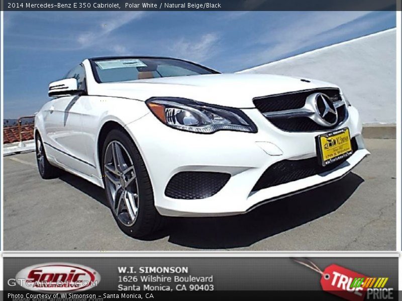 Polar White / Natural Beige/Black 2014 Mercedes-Benz E 350 Cabriolet