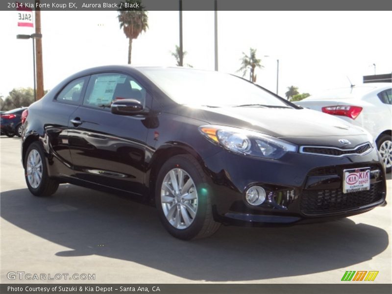 Aurora Black / Black 2014 Kia Forte Koup EX
