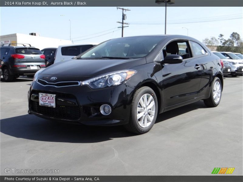 Aurora Black / Black 2014 Kia Forte Koup EX