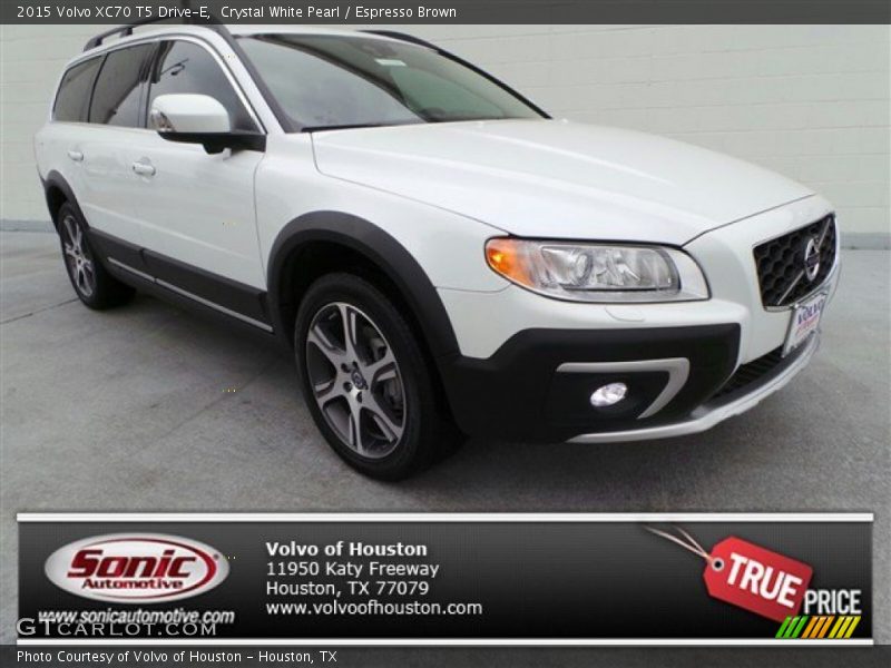 Crystal White Pearl / Espresso Brown 2015 Volvo XC70 T5 Drive-E