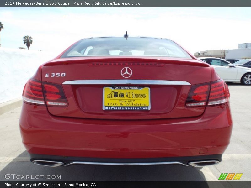 Mars Red / Silk Beige/Espresso Brown 2014 Mercedes-Benz E 350 Coupe