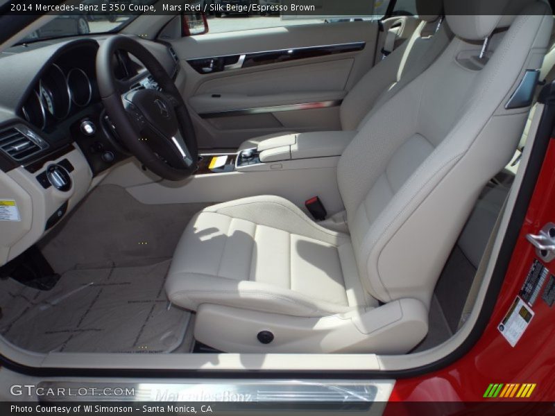 Mars Red / Silk Beige/Espresso Brown 2014 Mercedes-Benz E 350 Coupe