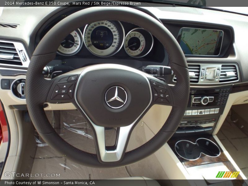Mars Red / Silk Beige/Espresso Brown 2014 Mercedes-Benz E 350 Coupe