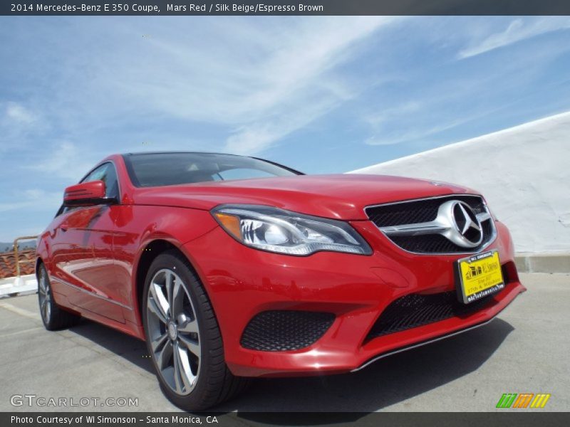 Mars Red / Silk Beige/Espresso Brown 2014 Mercedes-Benz E 350 Coupe