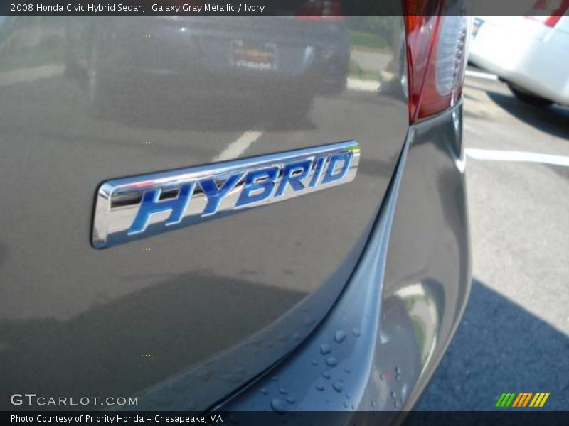 Galaxy Gray Metallic / Ivory 2008 Honda Civic Hybrid Sedan