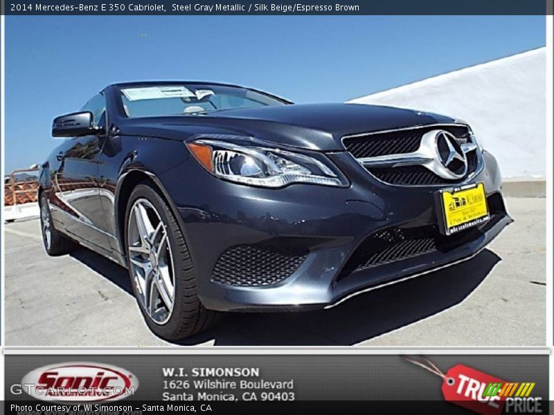 Steel Gray Metallic / Silk Beige/Espresso Brown 2014 Mercedes-Benz E 350 Cabriolet