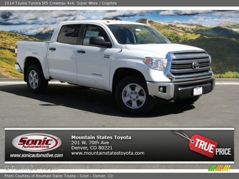 Super White / Graphite 2014 Toyota Tundra SR5 Crewmax 4x4