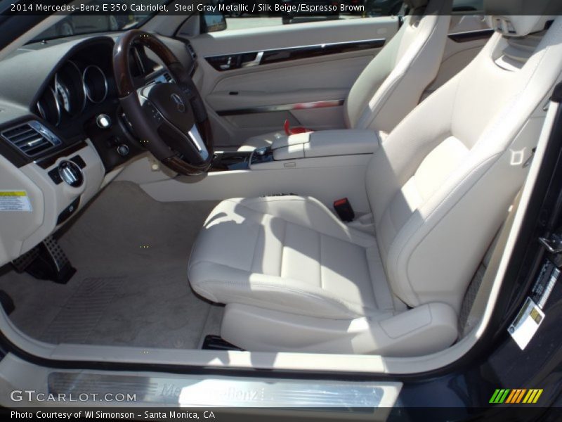 Steel Gray Metallic / Silk Beige/Espresso Brown 2014 Mercedes-Benz E 350 Cabriolet