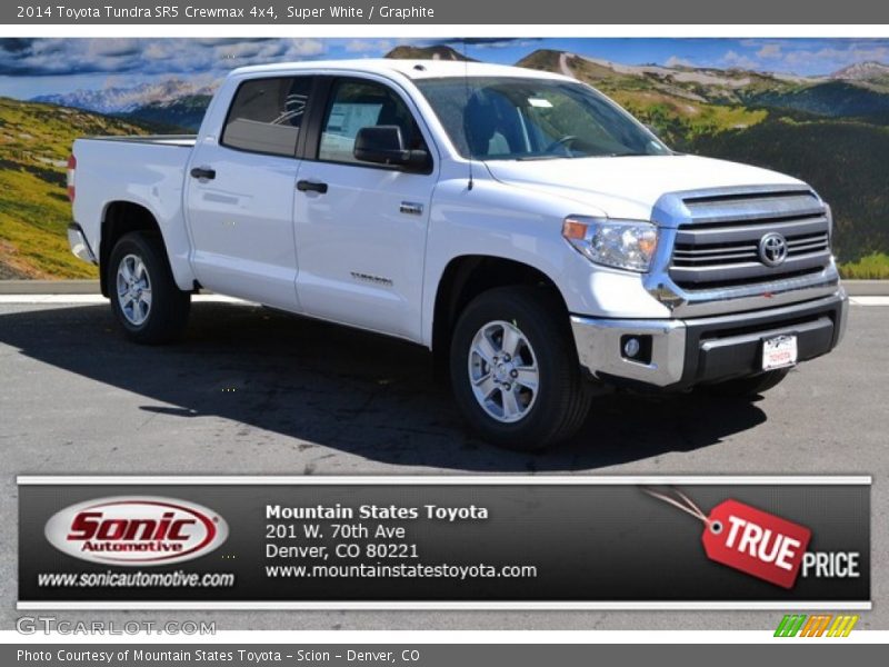 Super White / Graphite 2014 Toyota Tundra SR5 Crewmax 4x4