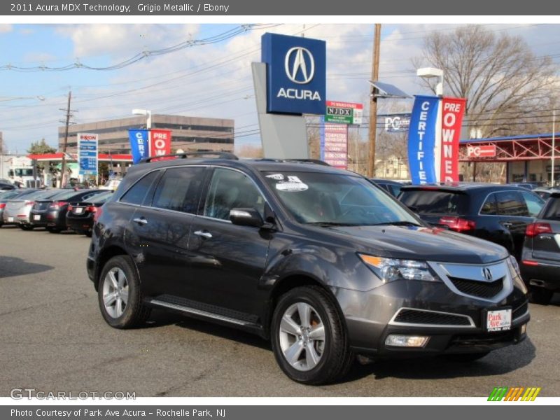 Grigio Metallic / Ebony 2011 Acura MDX Technology