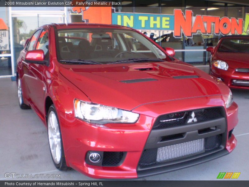 Rally Red Metallic / Black 2008 Mitsubishi Lancer Evolution GSR