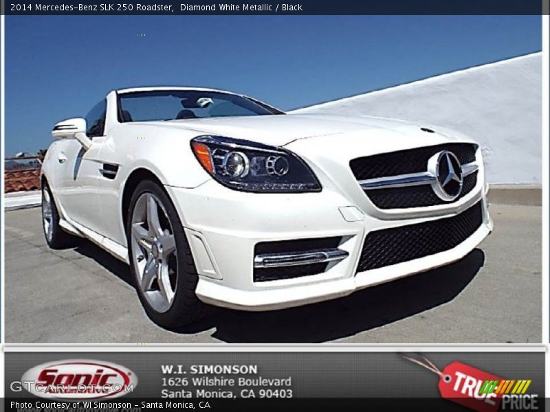 Diamond White Metallic / Black 2014 Mercedes-Benz SLK 250 Roadster