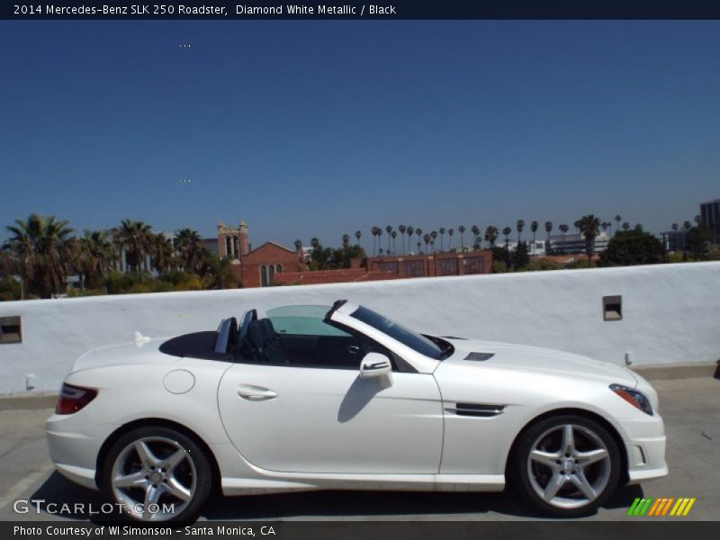 Diamond White Metallic / Black 2014 Mercedes-Benz SLK 250 Roadster