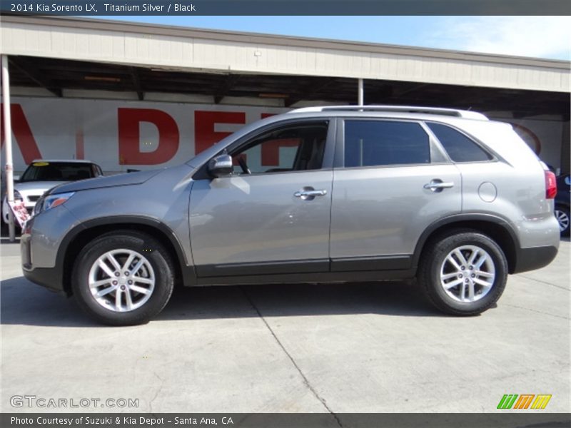 Titanium Silver / Black 2014 Kia Sorento LX