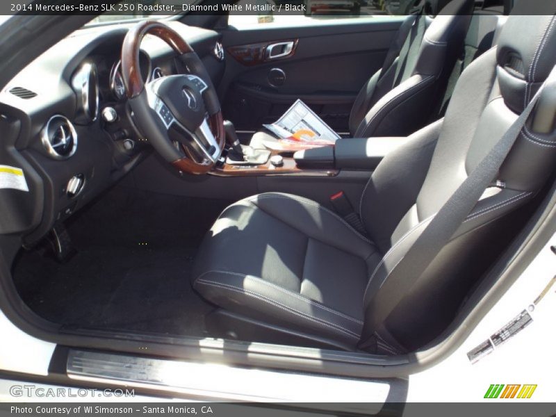 Diamond White Metallic / Black 2014 Mercedes-Benz SLK 250 Roadster