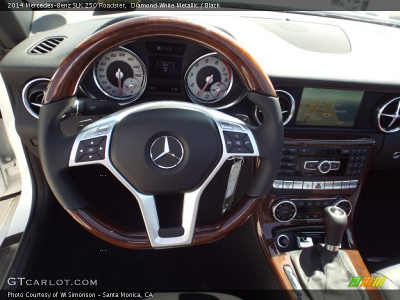 Diamond White Metallic / Black 2014 Mercedes-Benz SLK 250 Roadster