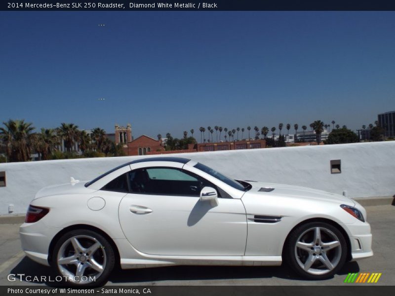 Diamond White Metallic / Black 2014 Mercedes-Benz SLK 250 Roadster