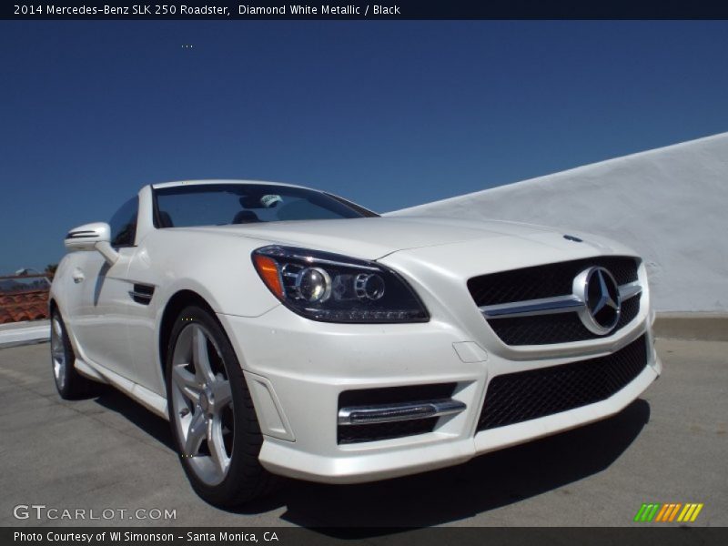 Diamond White Metallic / Black 2014 Mercedes-Benz SLK 250 Roadster