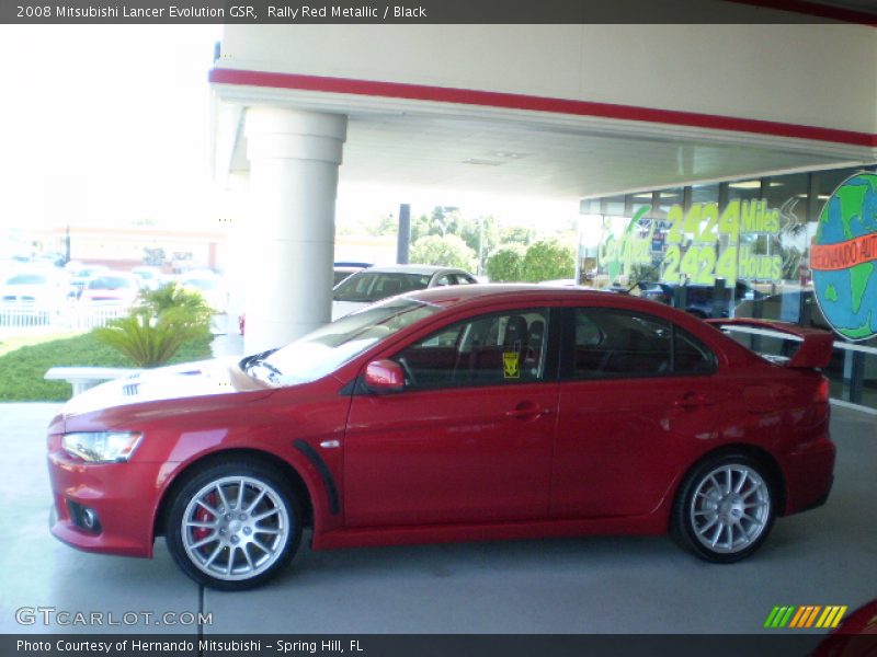 Rally Red Metallic / Black 2008 Mitsubishi Lancer Evolution GSR