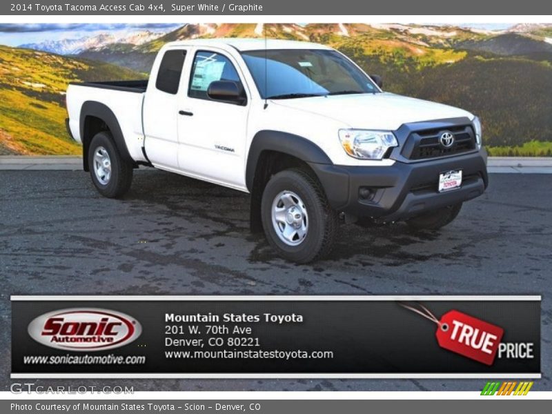 Super White / Graphite 2014 Toyota Tacoma Access Cab 4x4