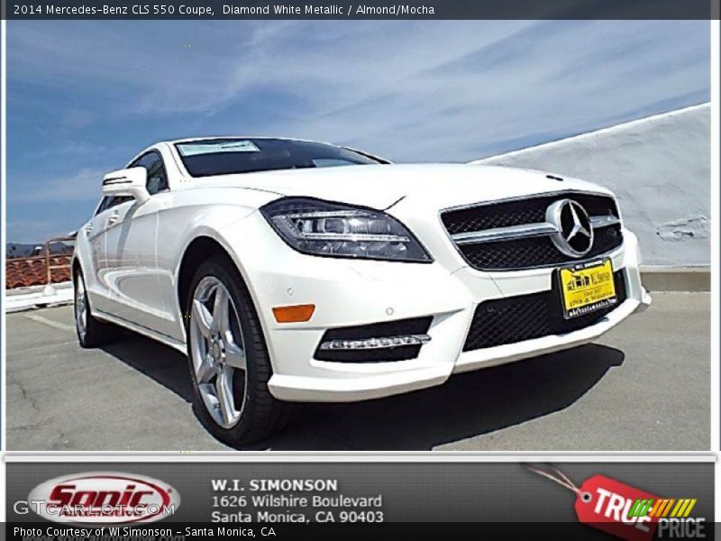 Diamond White Metallic / Almond/Mocha 2014 Mercedes-Benz CLS 550 Coupe